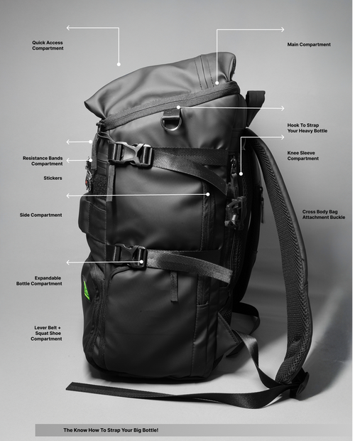 Peak Reign Heavy Bag — compartment layout, side